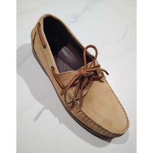 Allen Edmonds Boat Shoes Force 10 Tan Leather Casual Classic SeaForm Mens 11.5